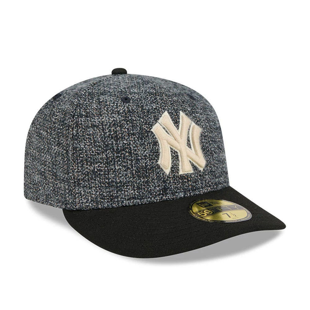 Pictured is this MLB Tweedy Cotton New York Yankees 59FIFTY Fitted cap in black. 4
