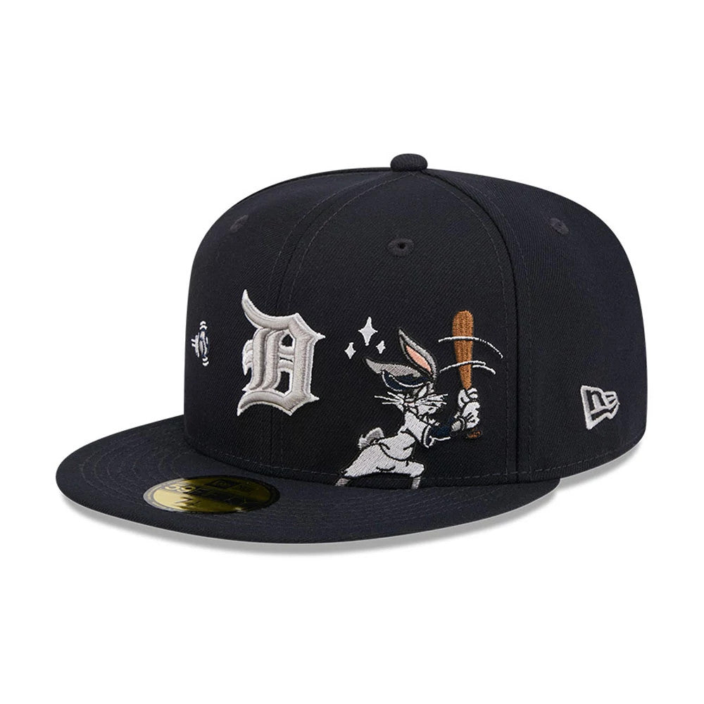Pictured is this MLB X Looney Tunes Bugs Bunny Detroit Tigers 59FIFTY Fitted cap in navy. 4