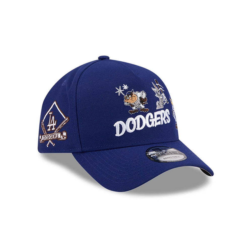 Pictured is this MLB X Looney Tunes LA Dodgers 9FORTY A-Frame Adjustable cap in dark blue. 1