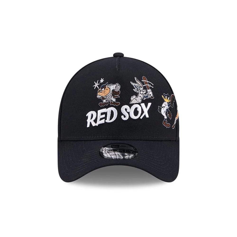 Pictured is this MLB X Looney Tunes Boston Red Sox 9FORTY A-Frame Adjustable cap in navy. 3