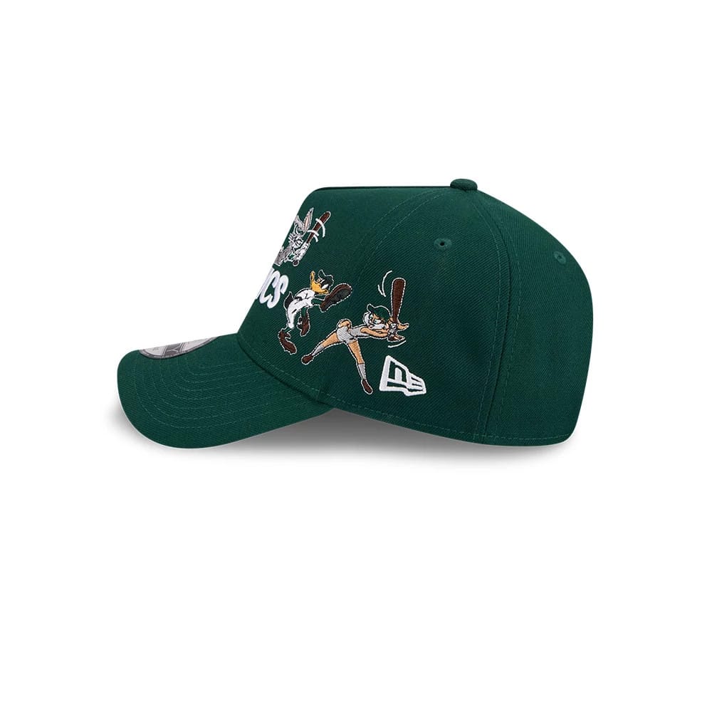 Pictured is this MLB X Looney Tunes Athletics 9FORTY A-Frame Adjustable cap in dark green. 7