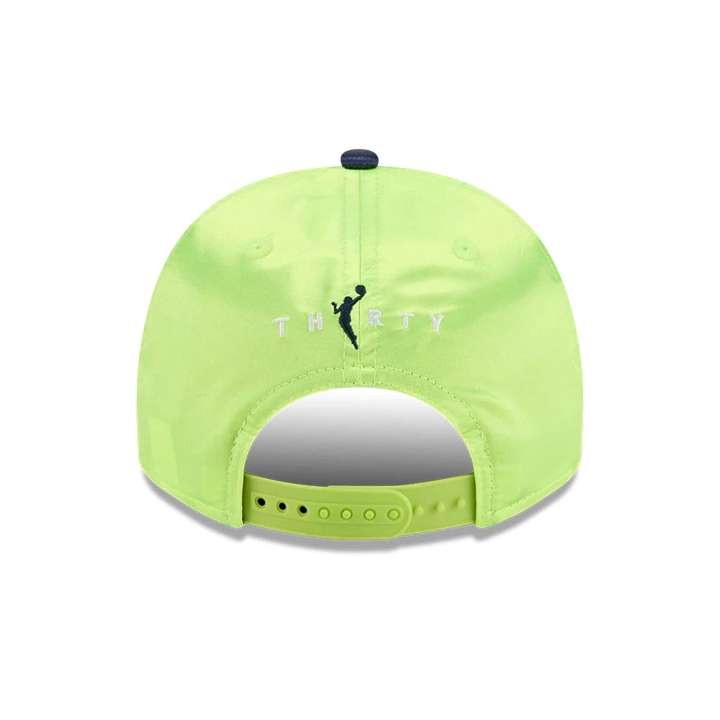 Pictured is this WNBA Draft 2026 Dallas Wings 9FIFTY A-Frame Snapback cap in bright green. 7