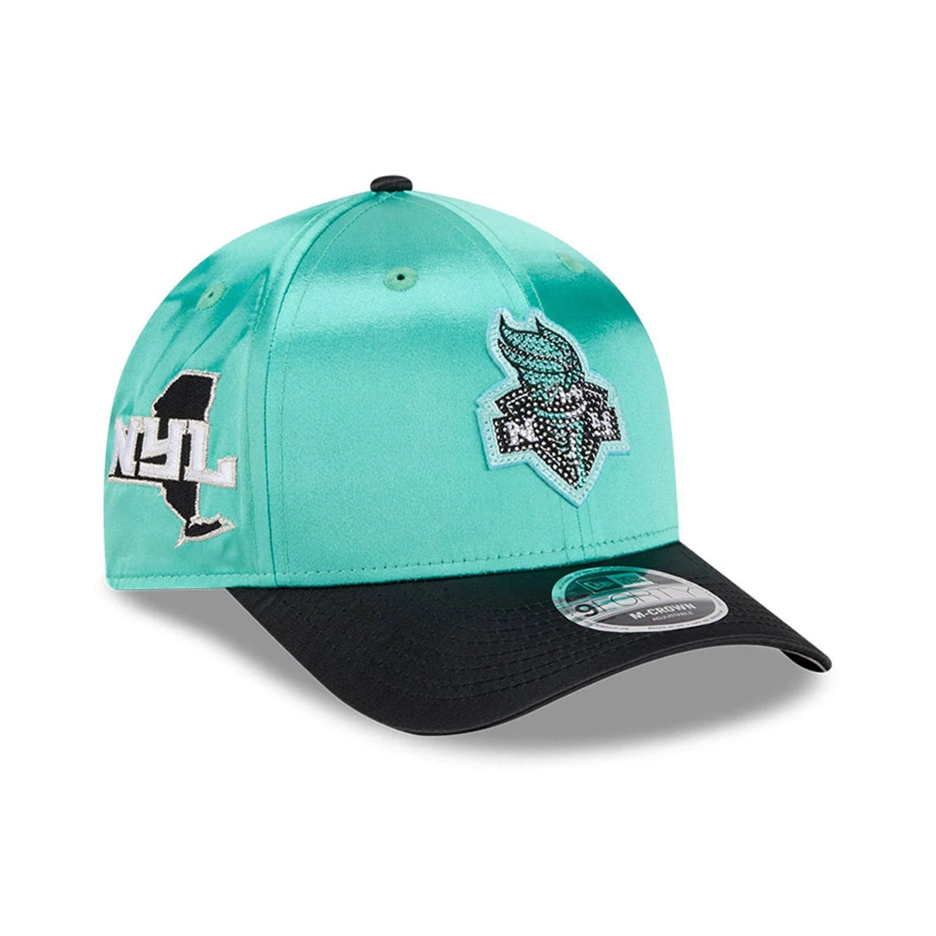 Pictured is this WNBA Draft 2026 New York Liberty 9FORTY M-Crown cap in black. 1