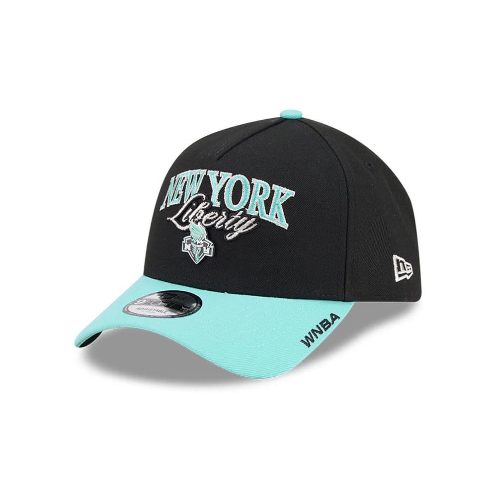 Pictured is this WNBA Tip Off 2026 New York Liberty 9FORTY A-Frame cap in black. 1