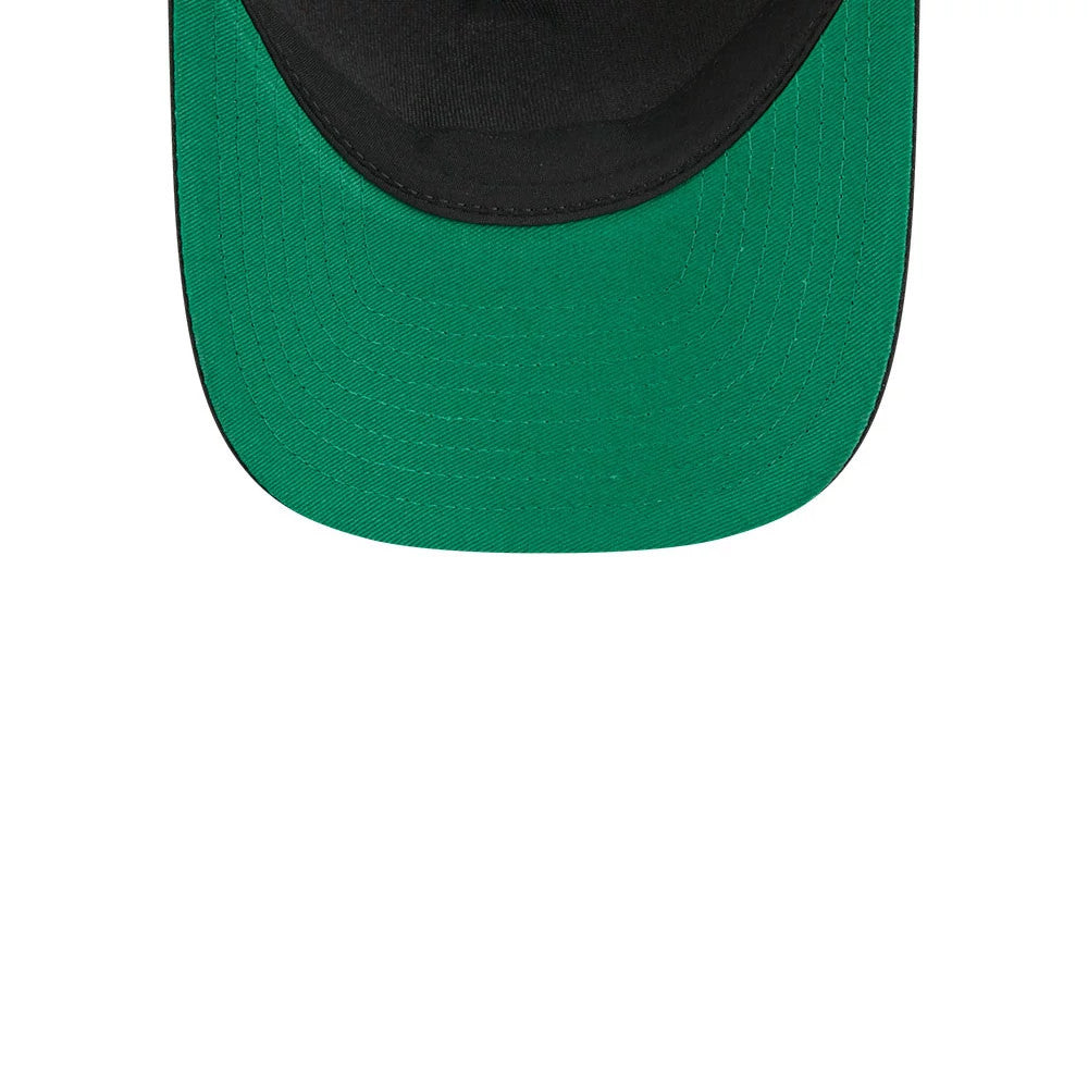 Pictured is this NHL Stanley Cup Champions Toronto Maple Leafs 9FORTY M-Crown A-Frame Trucker Adjustable cap in black. 2