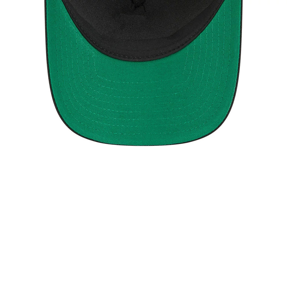 Pictured is this NHL Stanley Cup Champions Boston Bruins 9FORTY M-Crown A-Frame Trucker Adjustable cap in black. 2