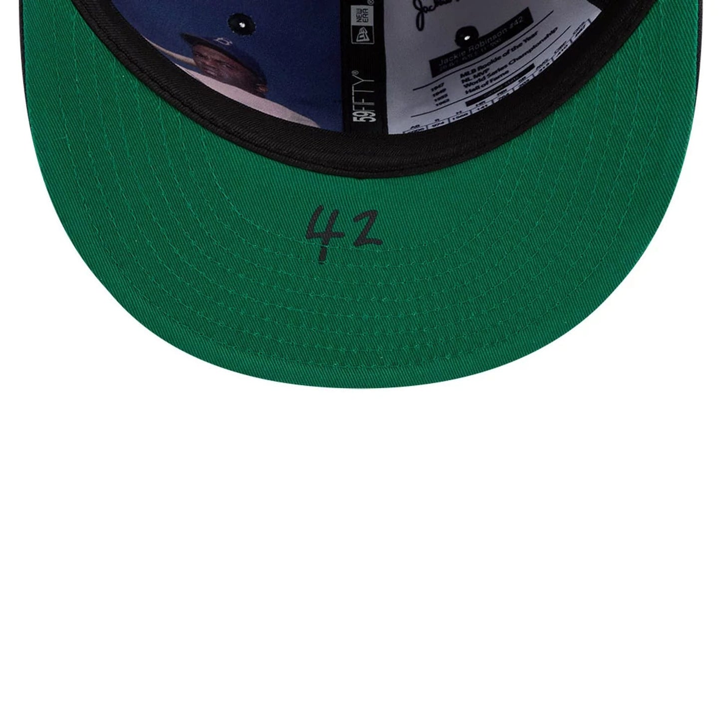 Pictured is this MLB Jackie Robinson New York Yankees 59FIFTY Fitted cap in navy. 9