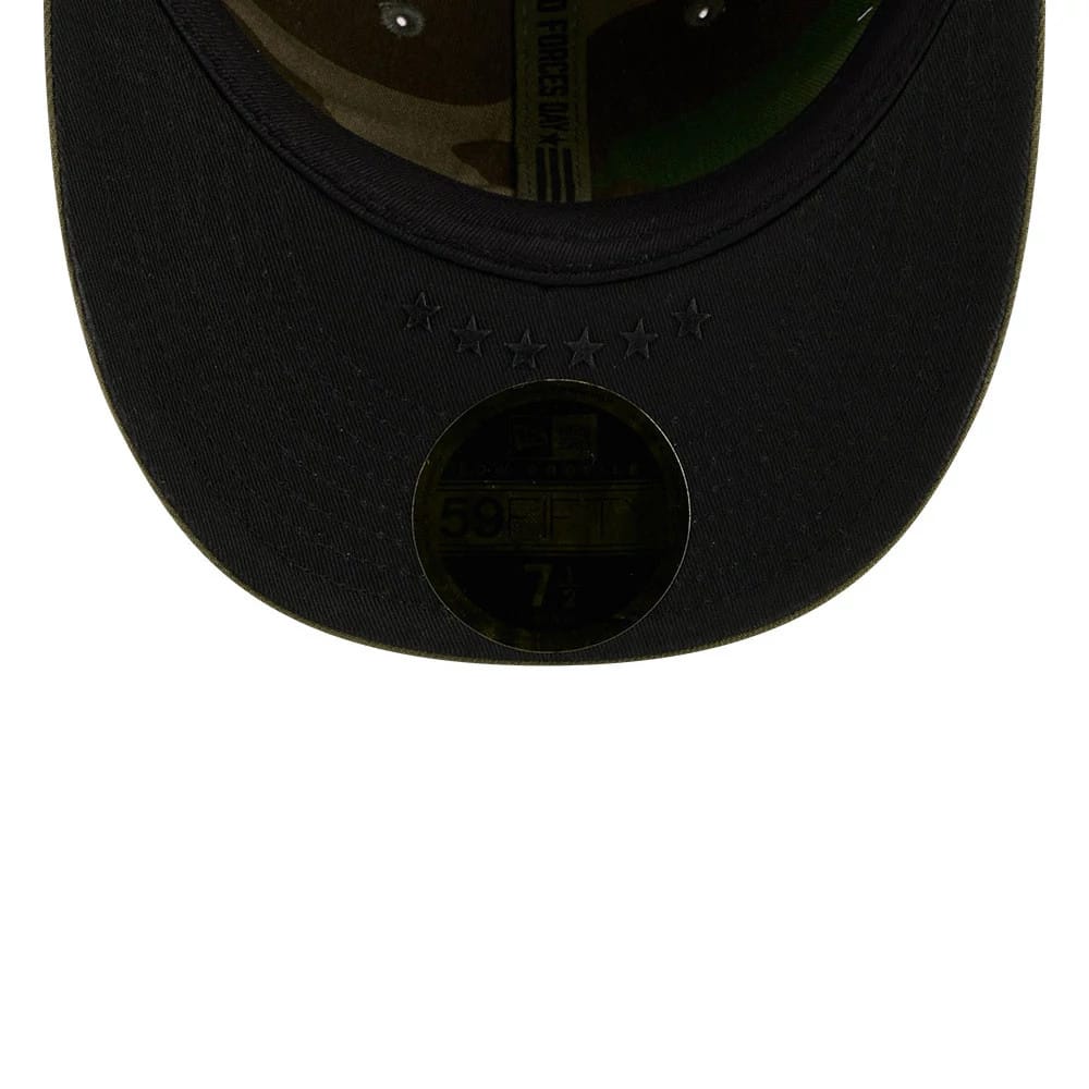 Pictured is this MLB Armed Forces Day 2026 New York Yankees Low Profile 59FIFTY Fitted cap in green. 2
