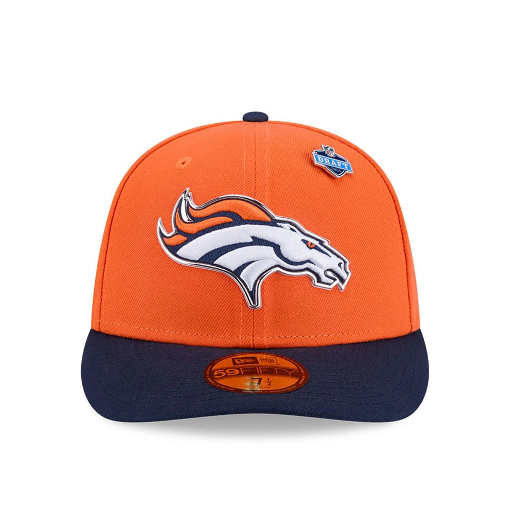 Pictured is this NFL Draft 2026 Denver Broncos 59FIFTY Fitted cap in orange. 3