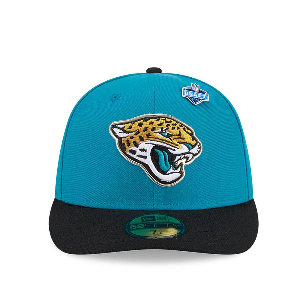 Pictured is this NFL Draft 2026 Jacksonville Jaguars 59FIFTY Fitted cap in turquoise. 3