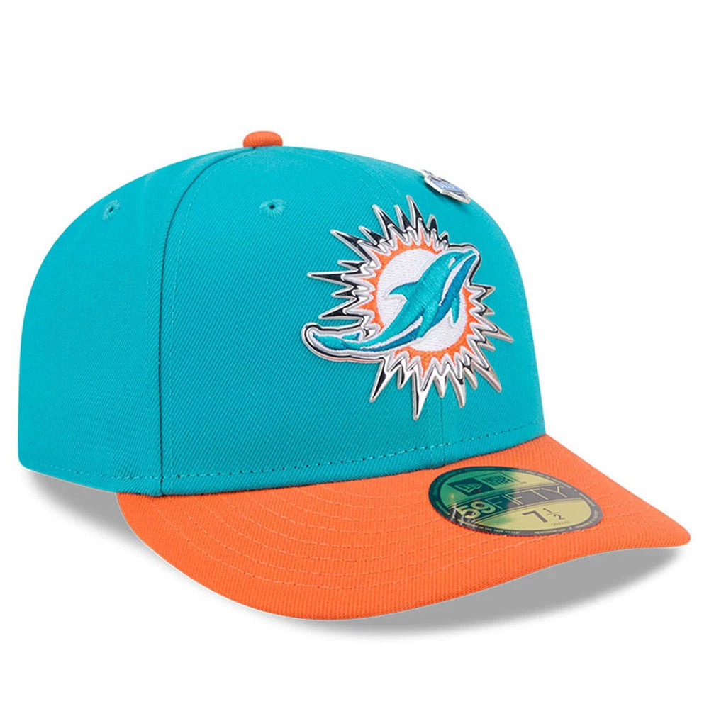 Pictured is this NFL Draft 2026 Miami Dolphins 59FIFTY Fitted cap in turquoise. 4