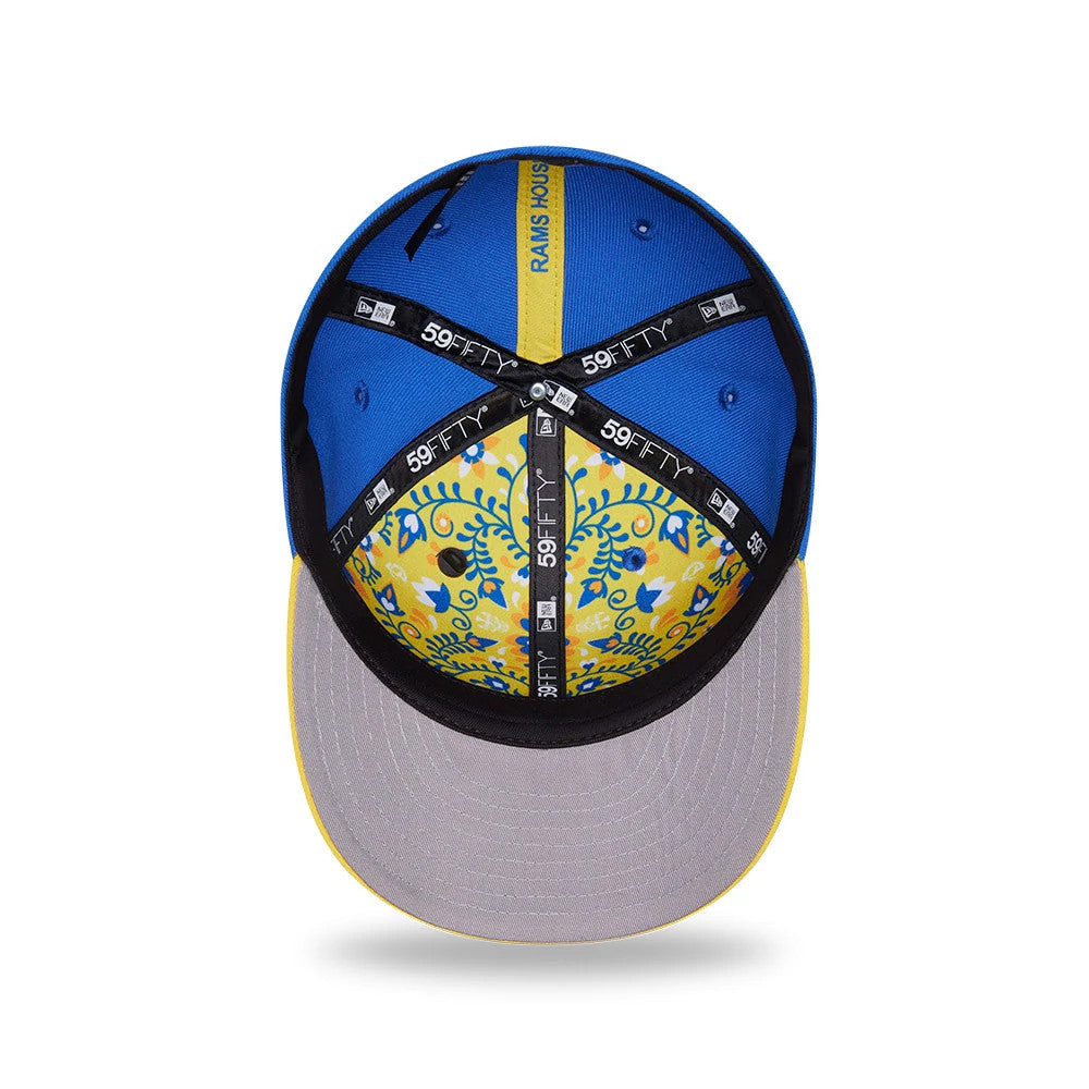 Pictured is this NFL Draft 2026 LA Rams 59FIFTY Fitted cap in bright blue. 2