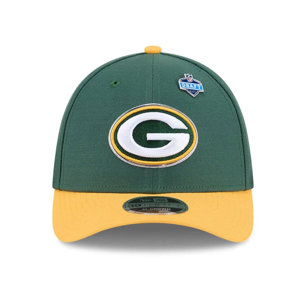 Pictured is this NFL Draft 2026 Green Bay Packers 39THIRTY M-Crown Stretch Fit cap in dark green. 3