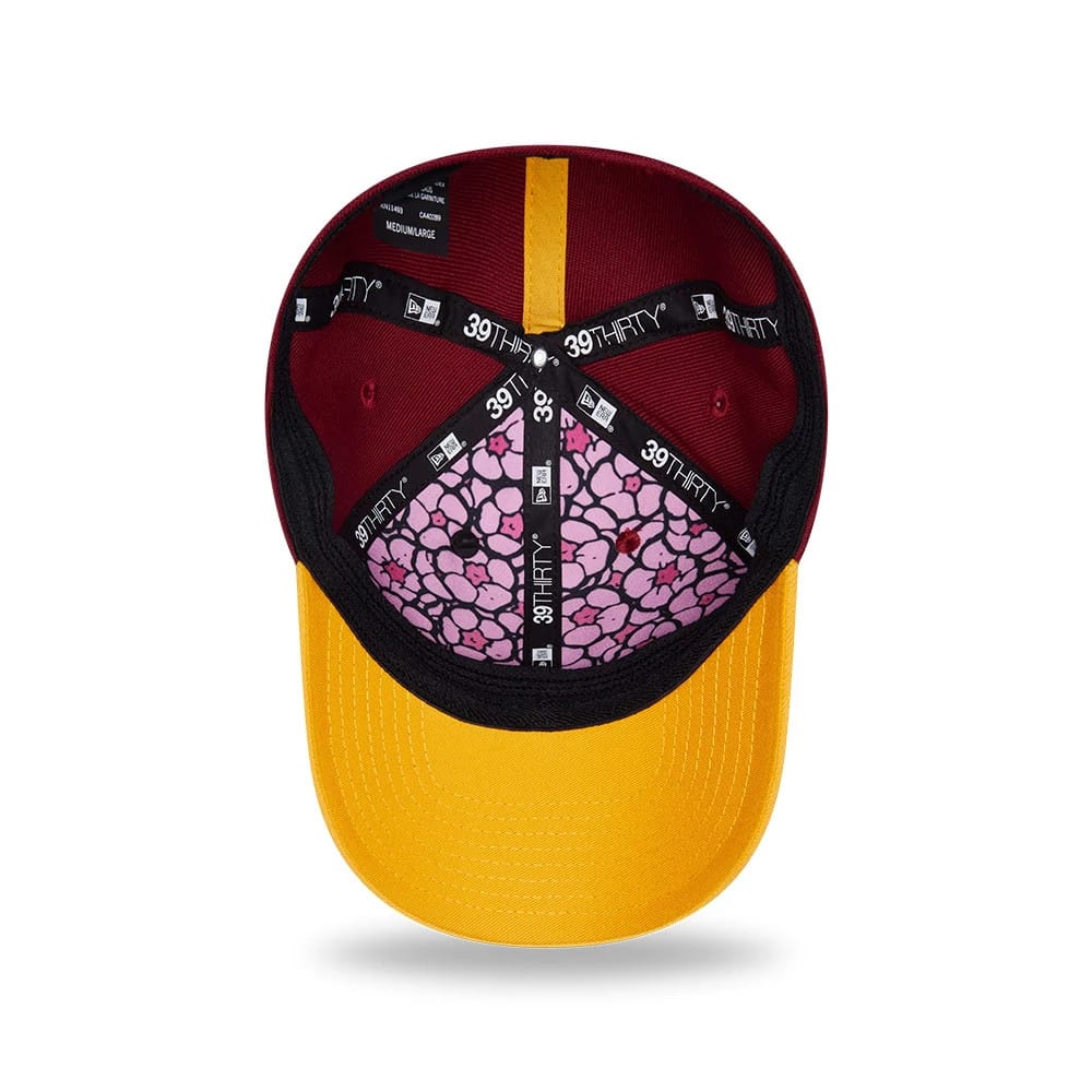 Pictured is this NFL Draft 2026 Washington Commanders 39THIRTY M-Crown Stretch Fit cap in dark red. 7