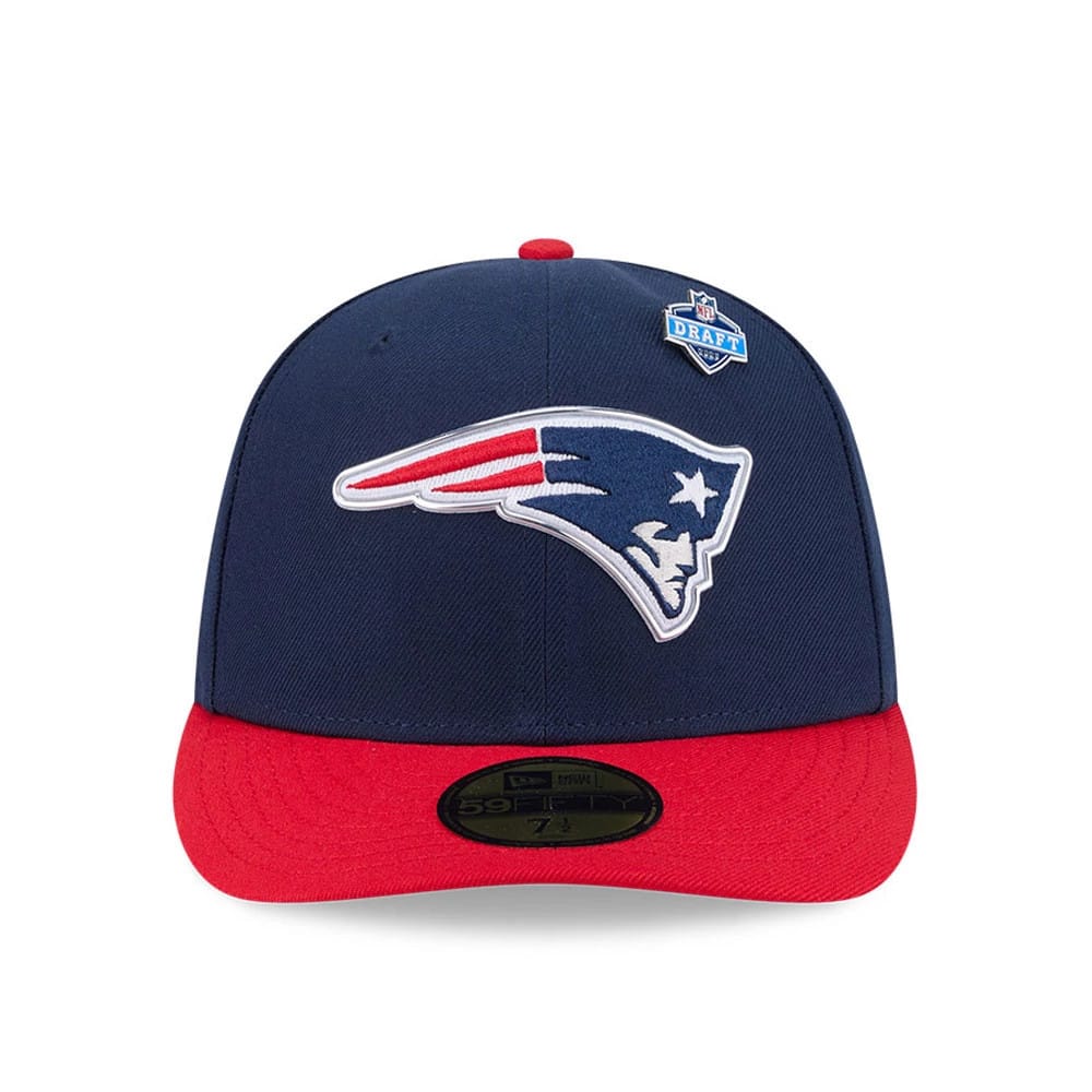 Pictured is this NFL Draft 2026 New England Patriots 59FIFTY Fitted cap in dark blue. 3