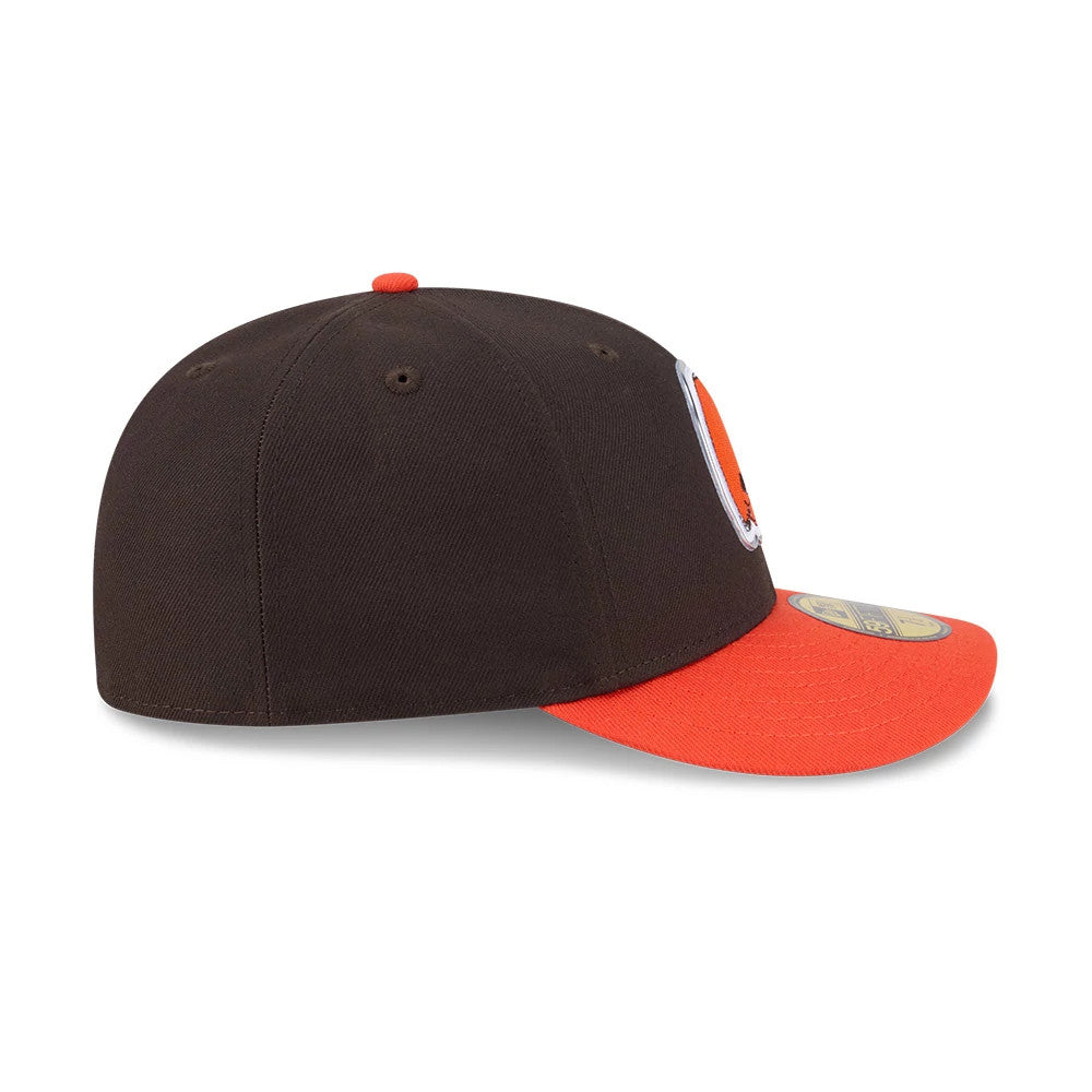 Pictured is this NFL Draft 2026 Cleveland Browns 59FIFTY Fitted cap in dark brown. 7