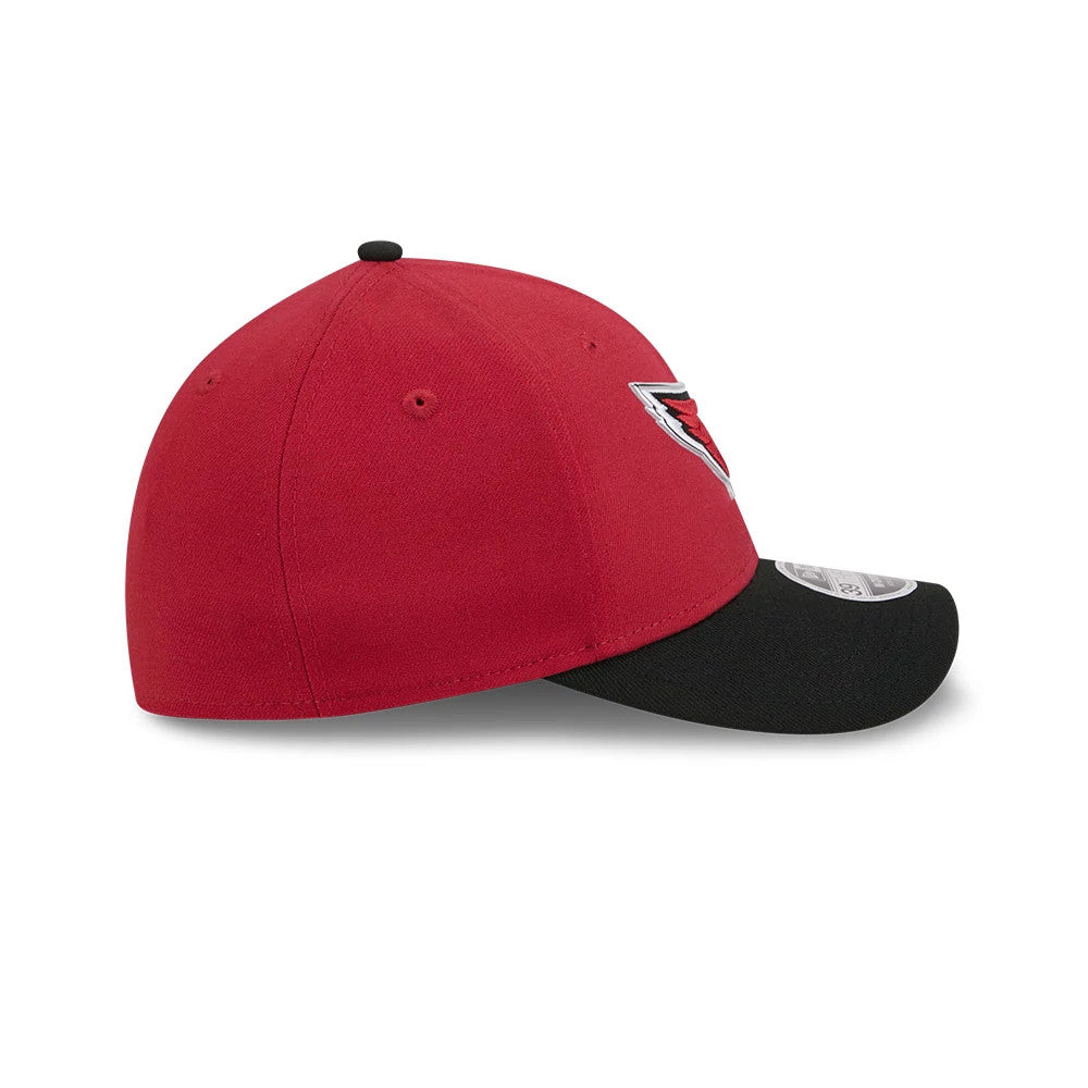 Pictured is this NFL Draft 2026 Arizona Cardinals 39THIRTY M-Crown Stretch Fit cap in dark red. 7
