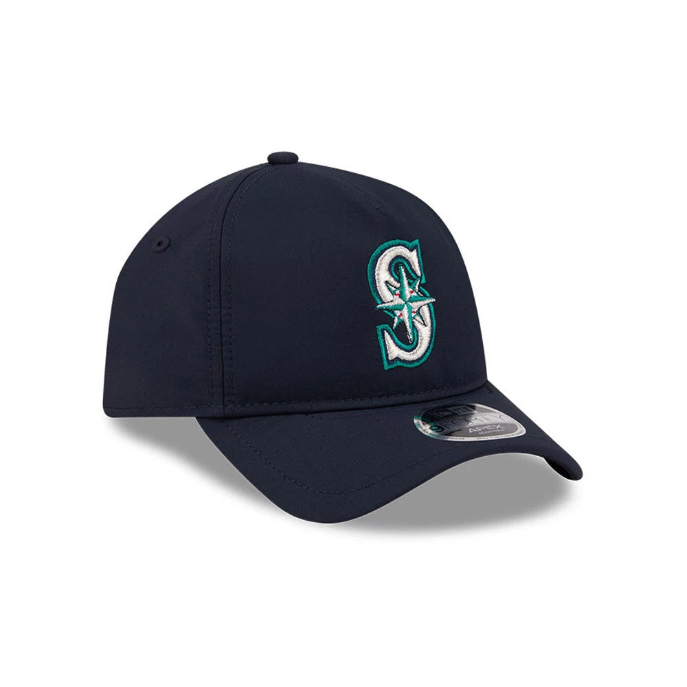 Pictured is this MLB Quickstrike Seattle Mariners 9FORTY Apex cap in navy. 3