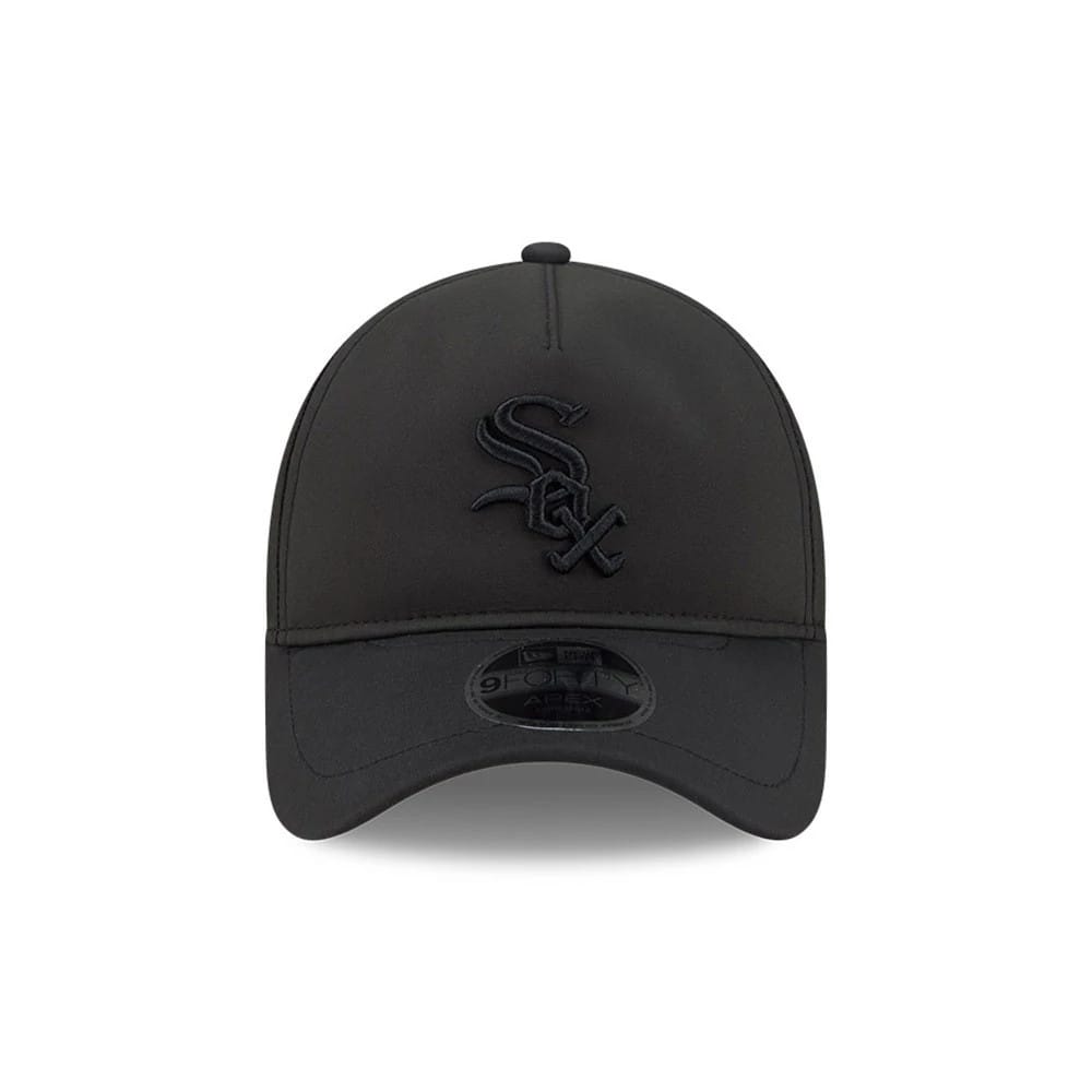 Pictured is this MLB Quickstrike Chicago White Sox 9FORTY Apex cap in black on black. 2