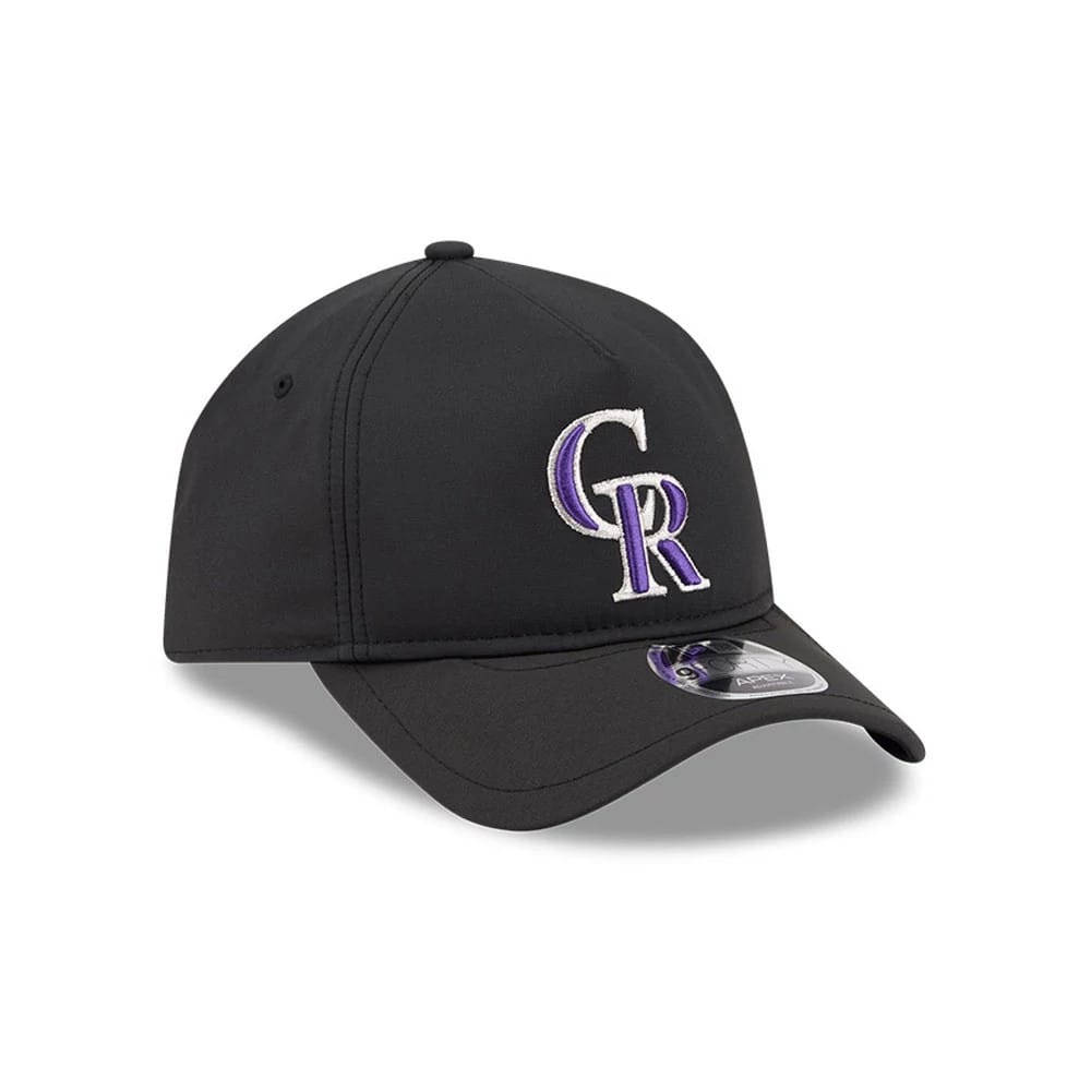 Pictured is this MLB Quickstrike Colorado Rockies 9FORTY Apex cap in black. 3