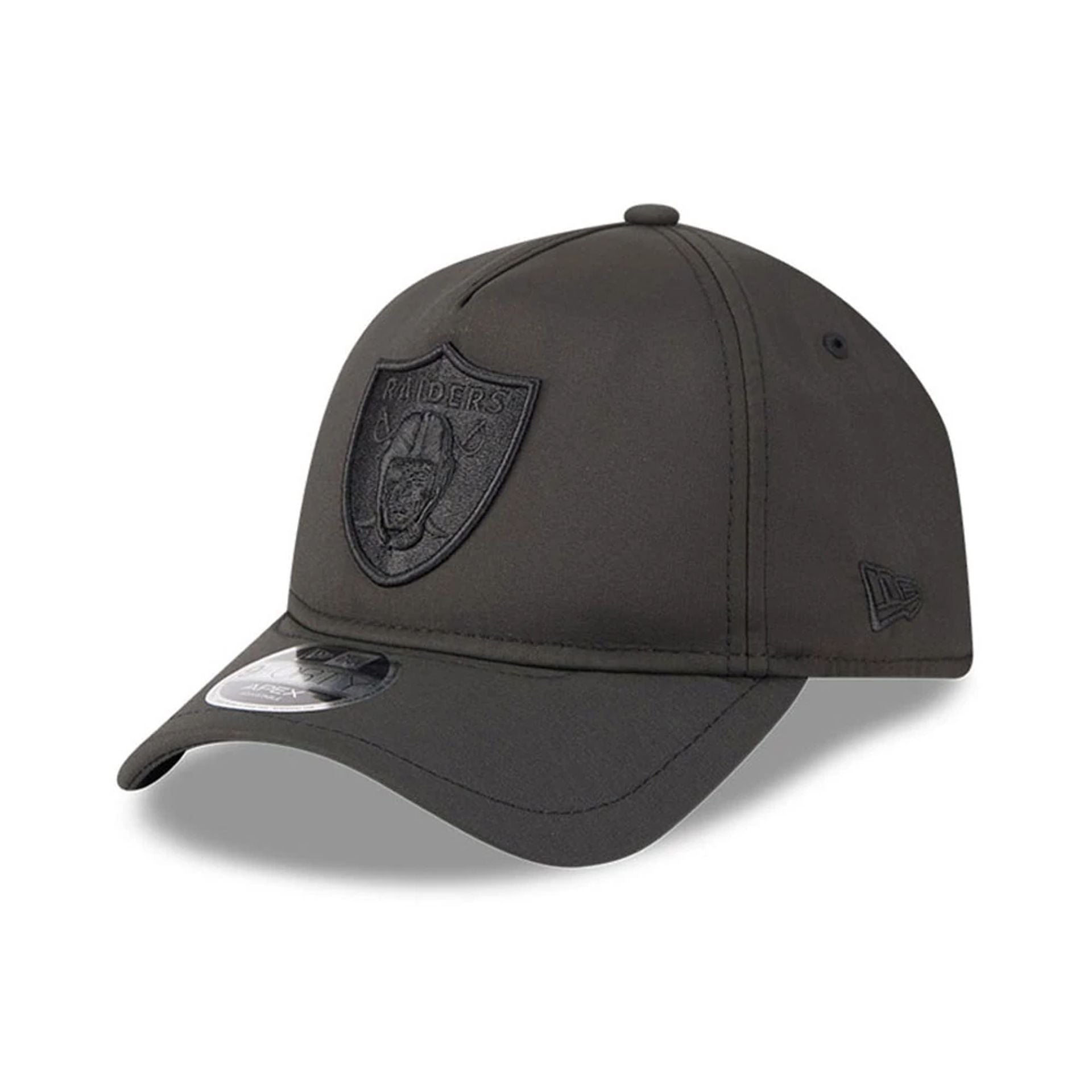 Pictured is this NFL Quickstrike Las Vegas Raiders 9FORTY Apex cap in black. 1
