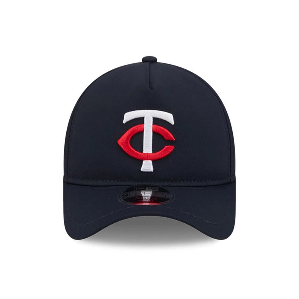 Pictured is this MLB Quickstrike Minnesota Twins 9FORTY Apex cap in navy. 2