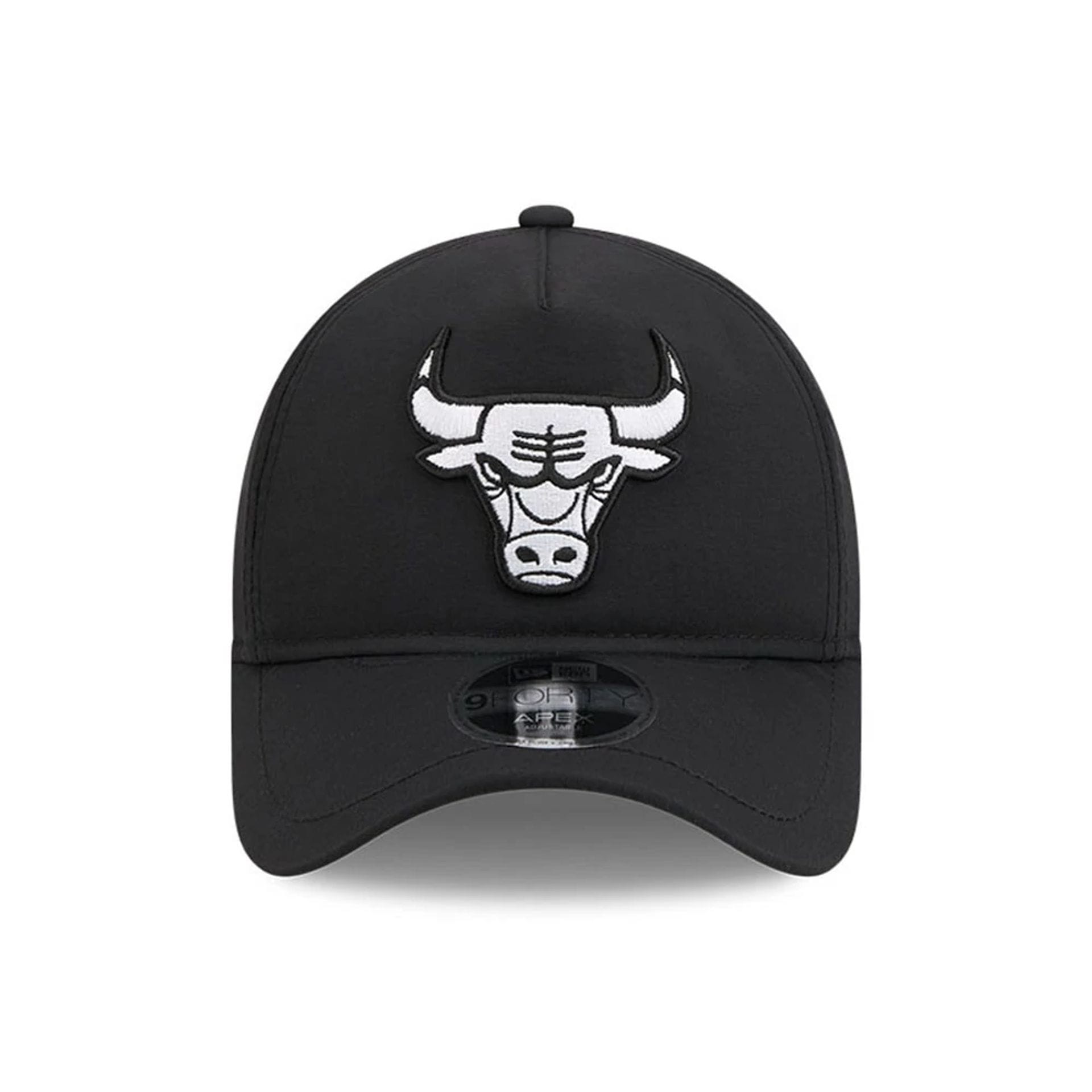Pictured is this NBA Quickstrike Chicago Bulls 9FORTY Apex cap in black. 2