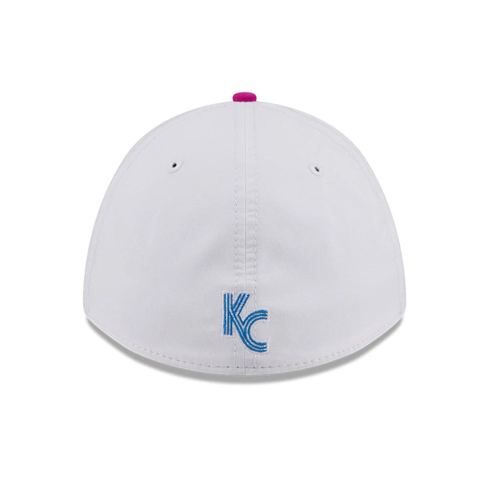 Pictured is this MLB City Connect Kansas City Royals 39THIRTY M-Crown A-Frame Stretch Fit cap in Blue. 7