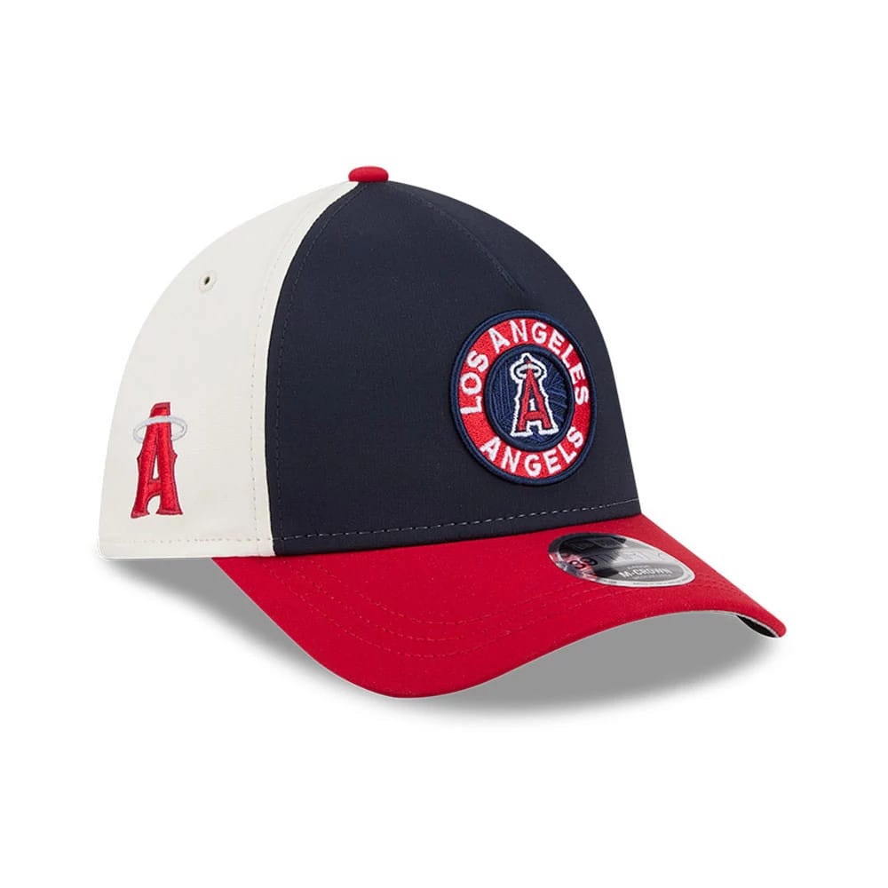 Pictured is this MLB City Connect LA Angels 39THIRTY M-Crown A-Frame Stretch Fit cap in navy. 1