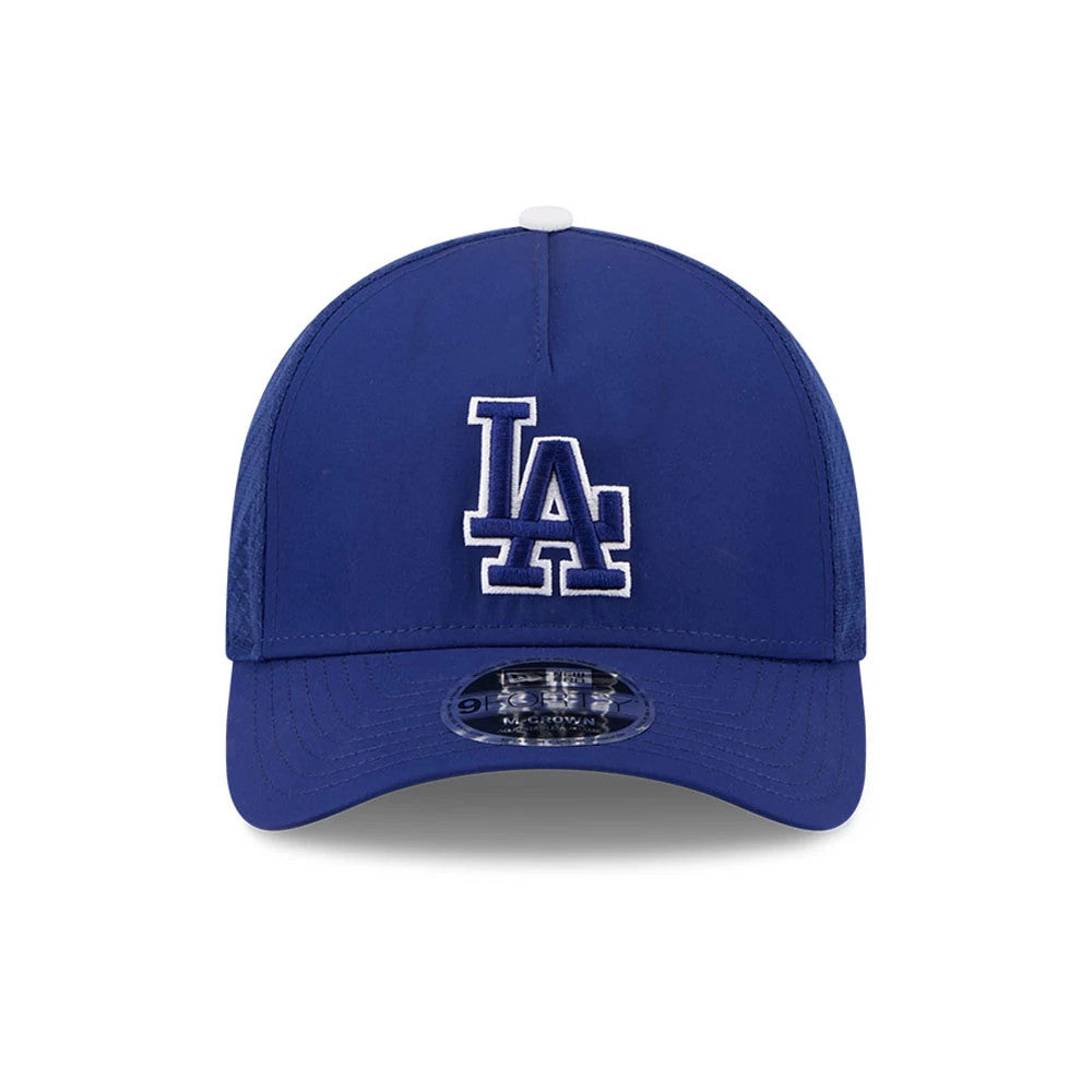 Pictured is this MLB Batting Practice 2026 LA Dodgers 9FORTY M-Crown A-Frame Adjustable cap in dark blue. 2