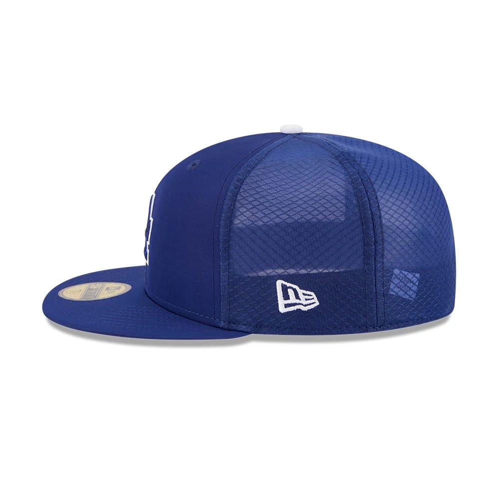 Pictured is this MLB Batting Practice 2026 LA Dodgers 59FIFTY Fitted cap in dark blue. 4