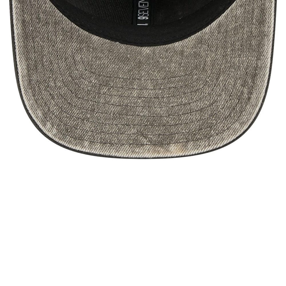 Pictured is this NFL Washed Denim Philadelphia Eagles 9SEVENTY Stretch Snap cap in dark grey. 7