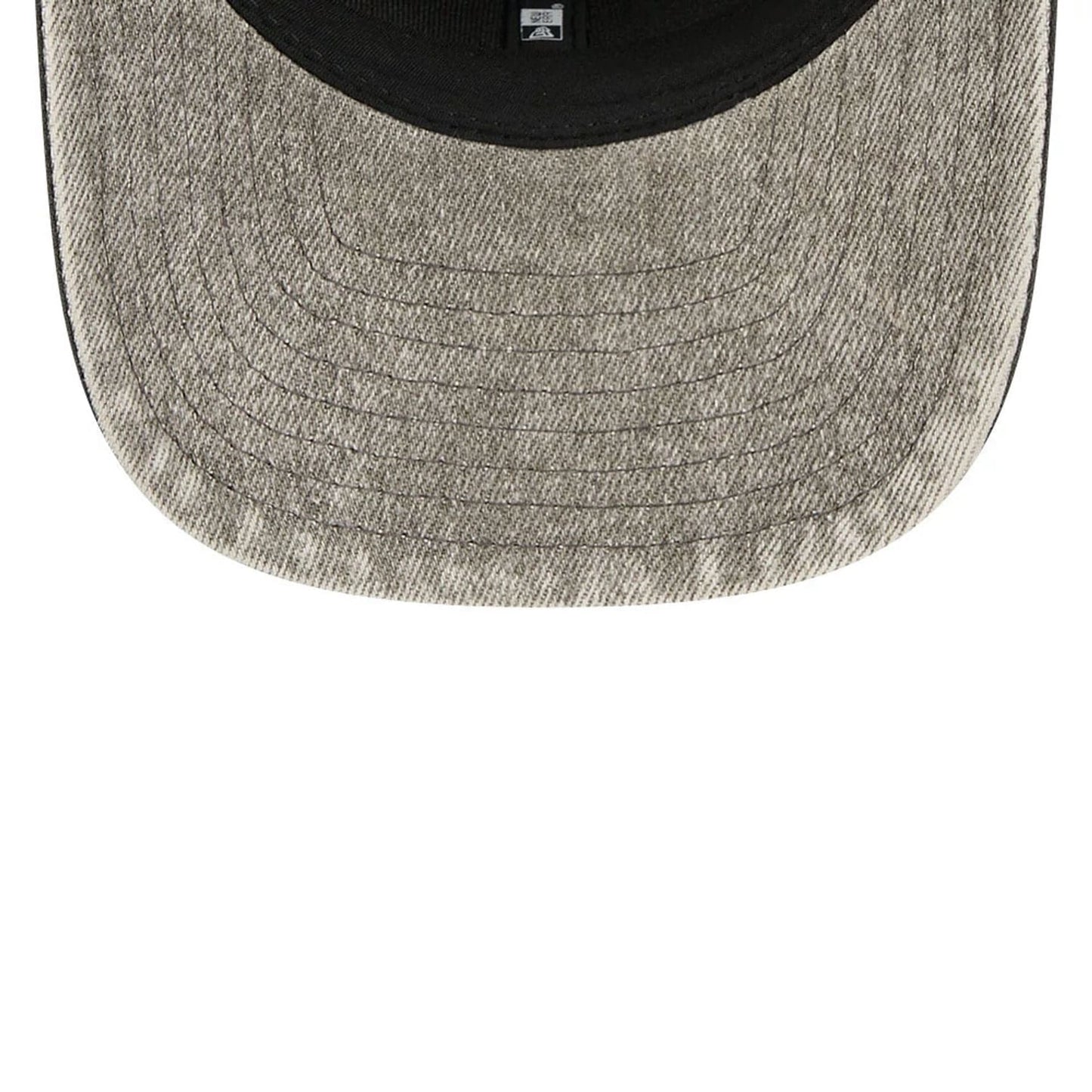 Pictured is this NFL Washed Denim Las Vegas Raiders 9SEVENTY Stretch Snap cap in dark grey. 7