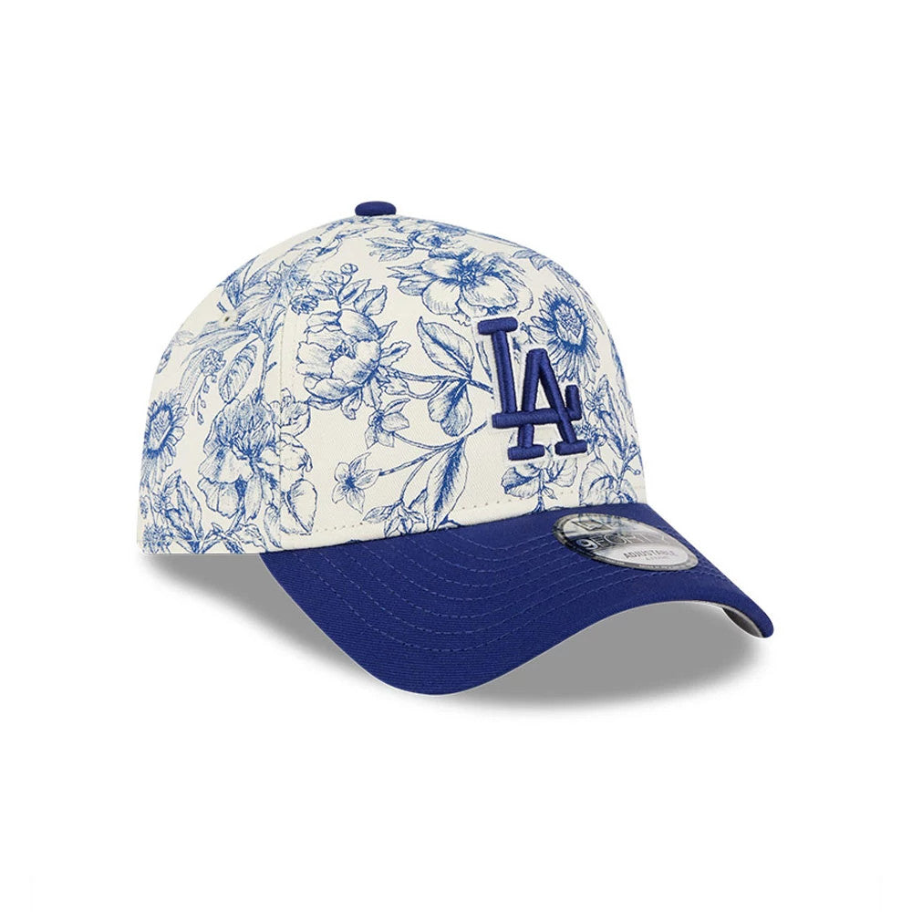 Pictured is this MLB Spring Floral LA Dodgers 9FORTY A-Frame cap in dark blue. 4