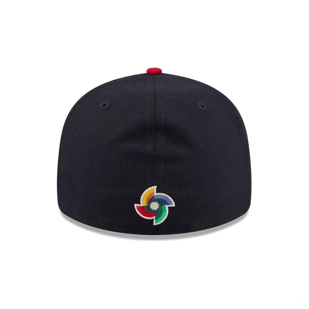Pictured is this WBC Classical Script Great Britain Retro Crown 59FIFTY Fitted cap in navy. 7