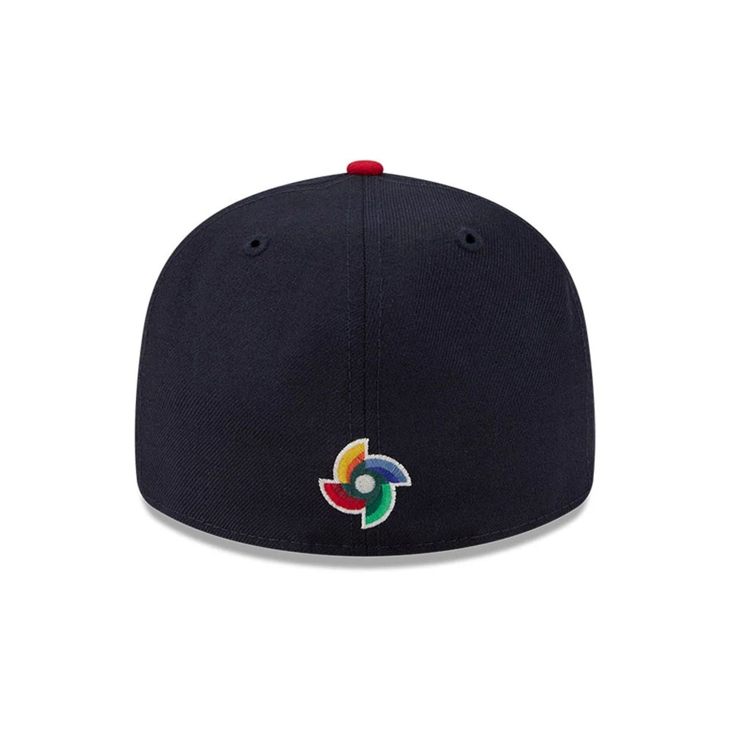 Pictured is this WBC Classical Script Dominican Republic Retro Crown 59FIFTY Fitted cap in Navy. 7