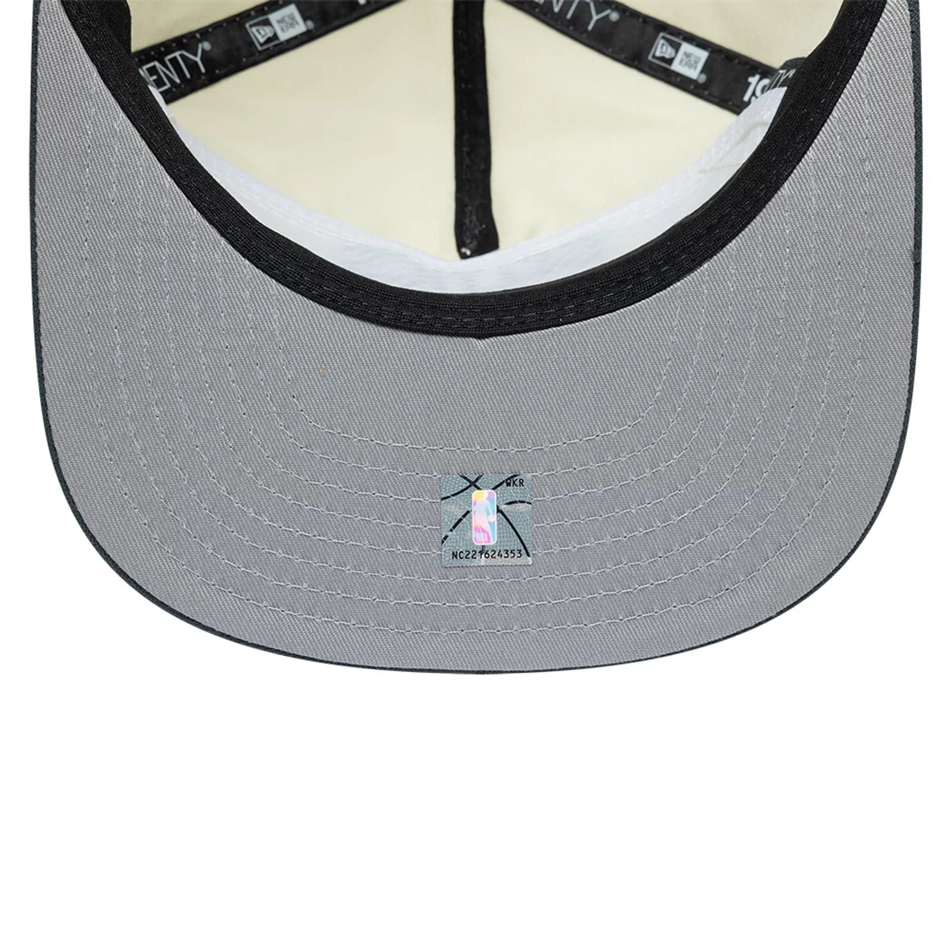 Pictured is this NBA Metallic Logo Boston Celtics 19TWENTY cap in cream. 2