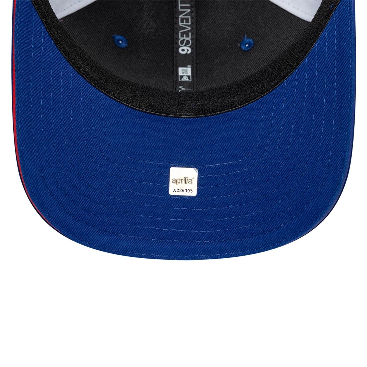 Pictured is this Aprilia Replica Le Mans Race Special 9SEVENTY Stretch Snap cap in blue. 5