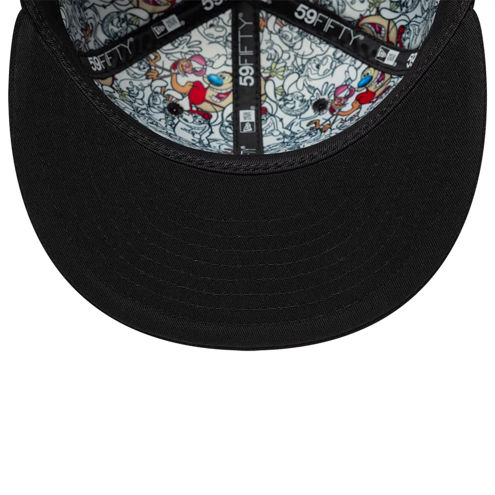 Pictured is this Ren & Stimpy Character Graphic 59FIFTY Fitted cap in black. 7