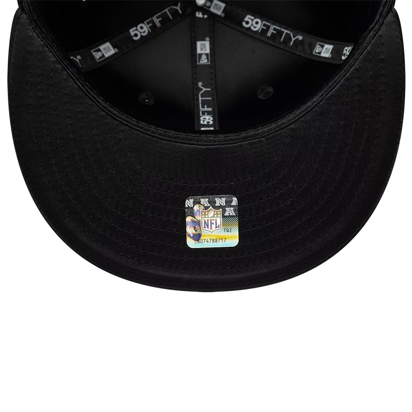 Pictured is this NFL Satin Philadelphia Eagles 59FIFTY Fitted cap in black. 7