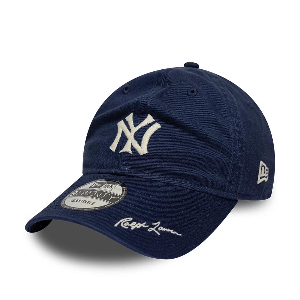 Pictured is this Ralph Lauren X MLB New York Yankees 9TWENTY cap in blue. 1