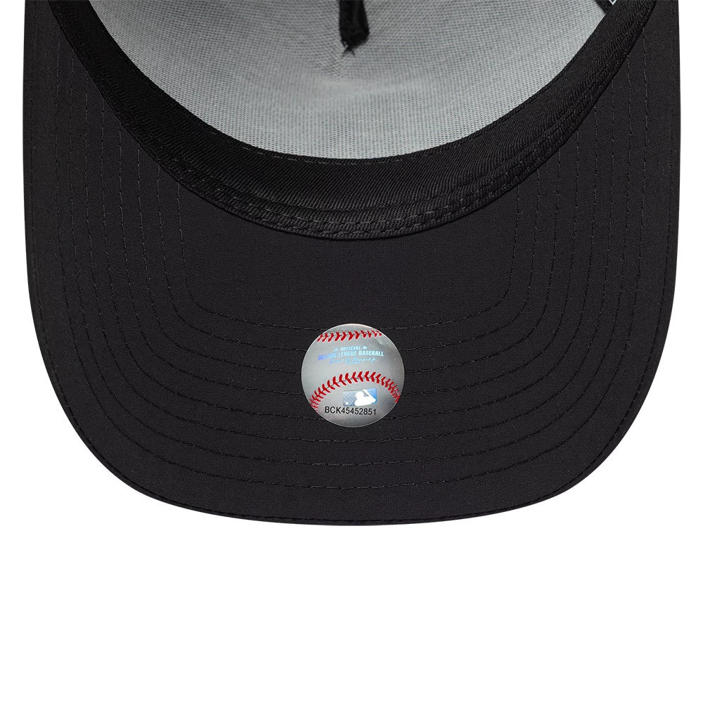 Pictured is this MLB Recycled LA Dodgers 9FORTY E-Frame cap in Black On Black. 7
