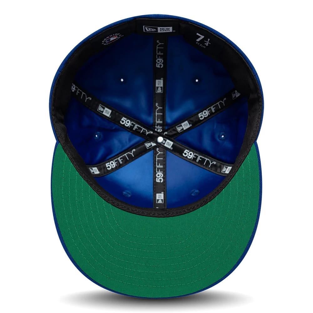 Pictured is this MLB Sidepatch New York Mets 59FIFTY Fitted cap in blue. 2