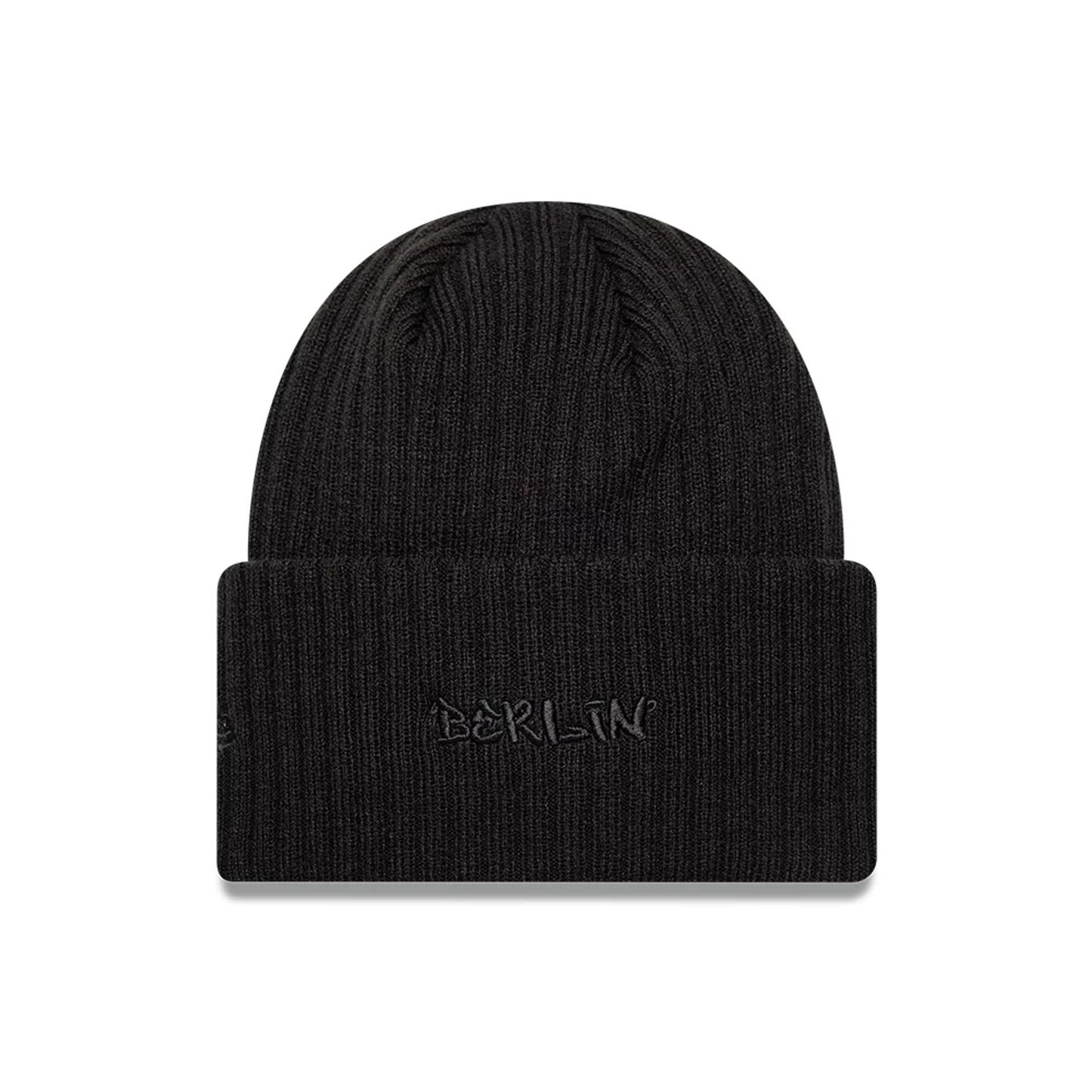 Pictured is this Orlando Magic NBA Berlin Game 2026 Black Cuff Knit Beanie Hat 2