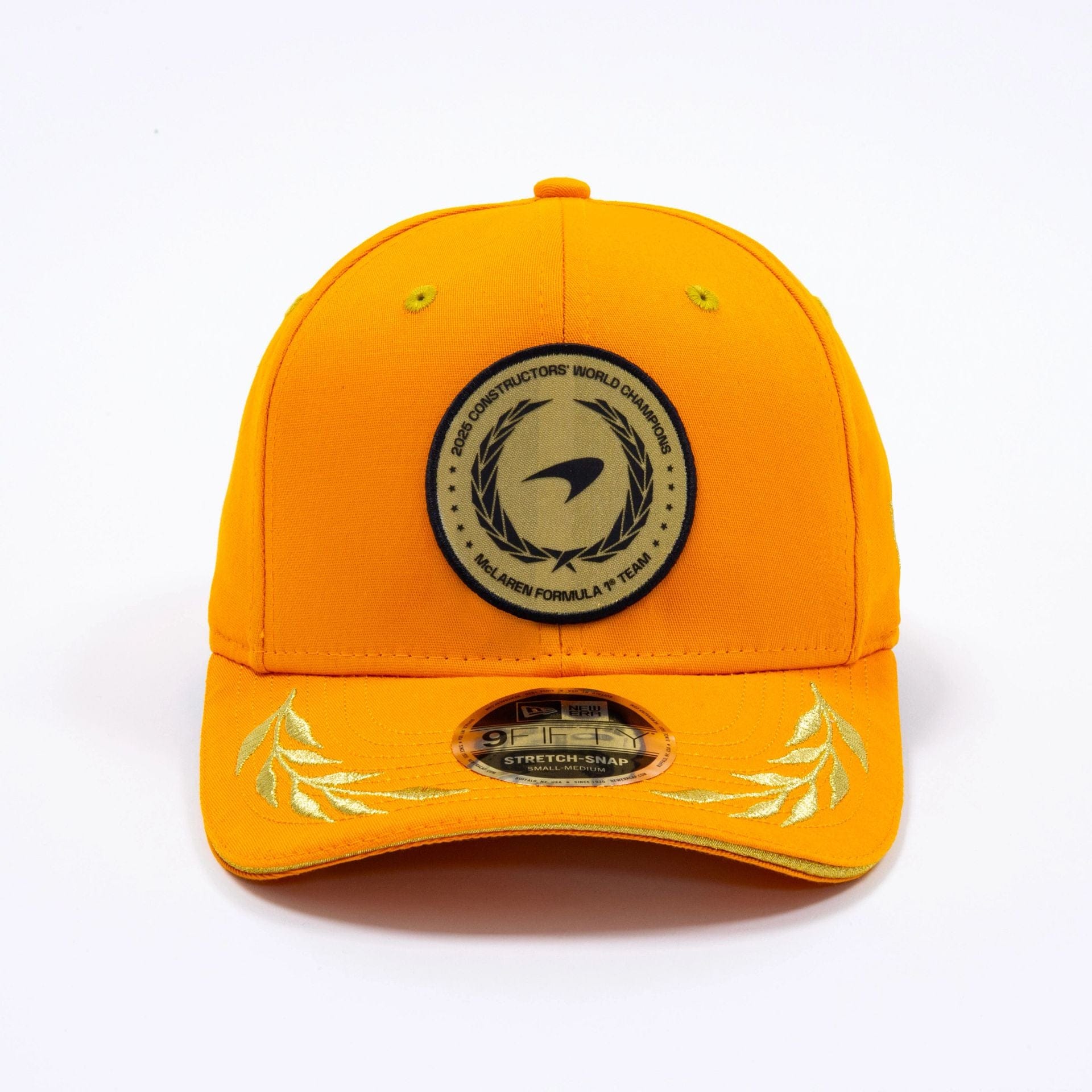 Pictured is this McLaren Racing Champions 2025 9FIFTY Stretch Snap Cap in orange. 1