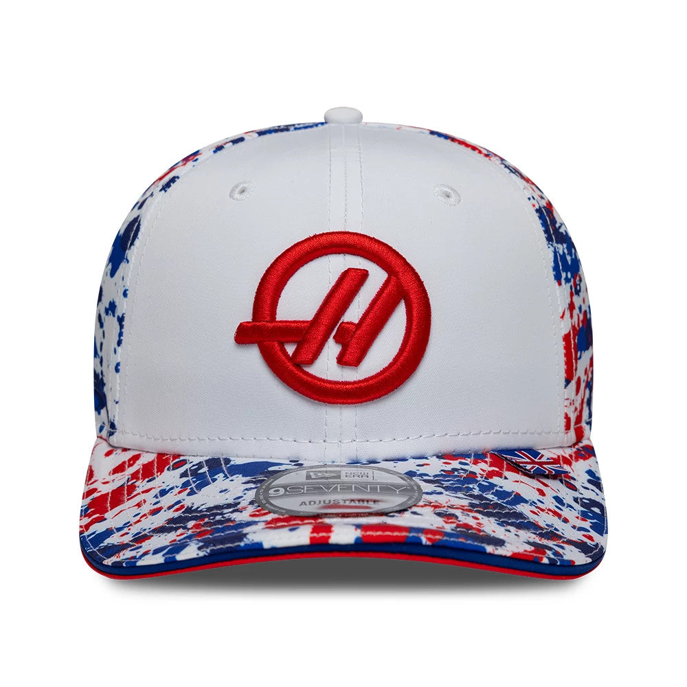 Pictured is this Team Silverstone Race Special TGR Haas F1 9SEVENTY Stretch Snap cap in white. 3