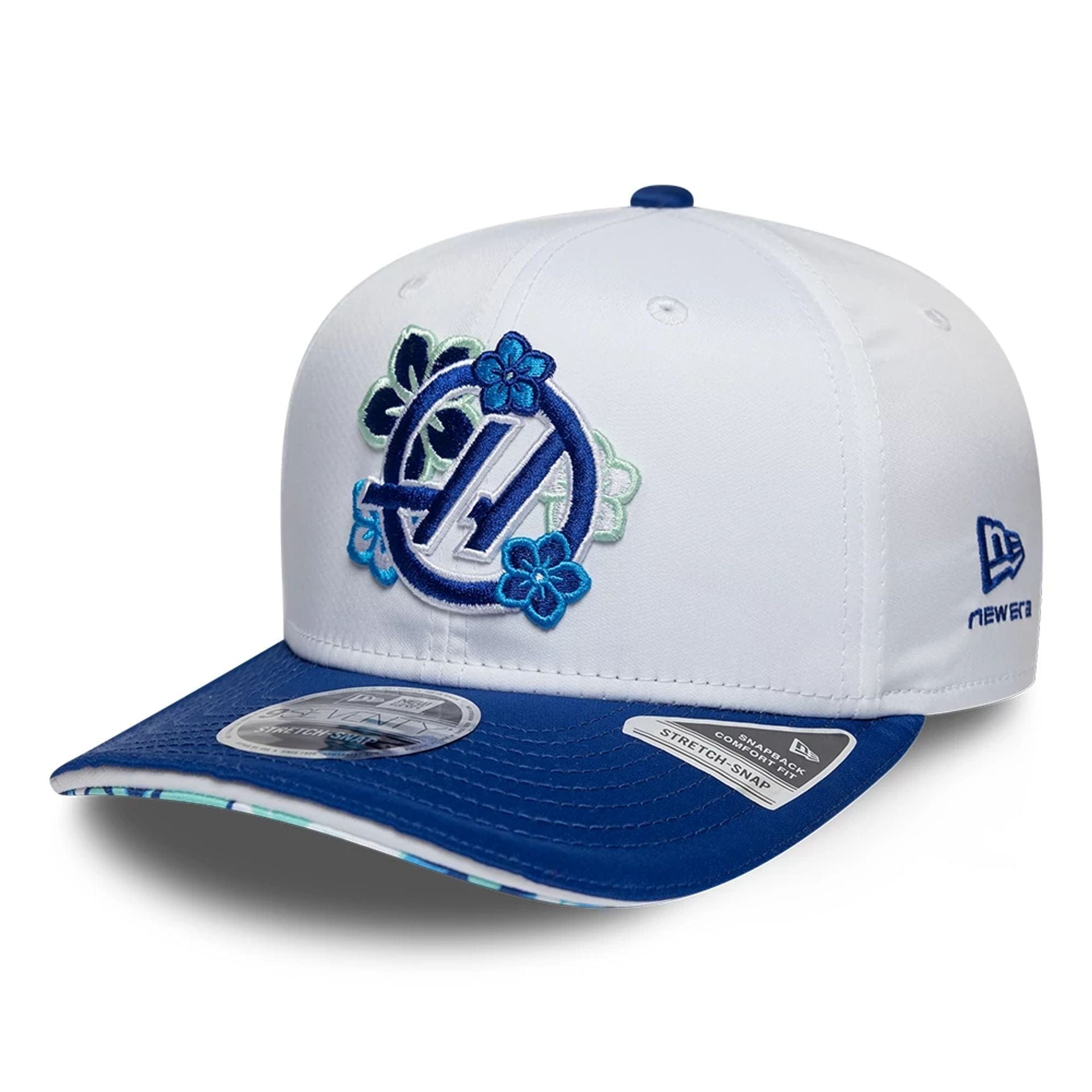 Pictured is this Japan Race Special TGR Haas F1 9SEVENTY Stretch Snap cap in white. 1