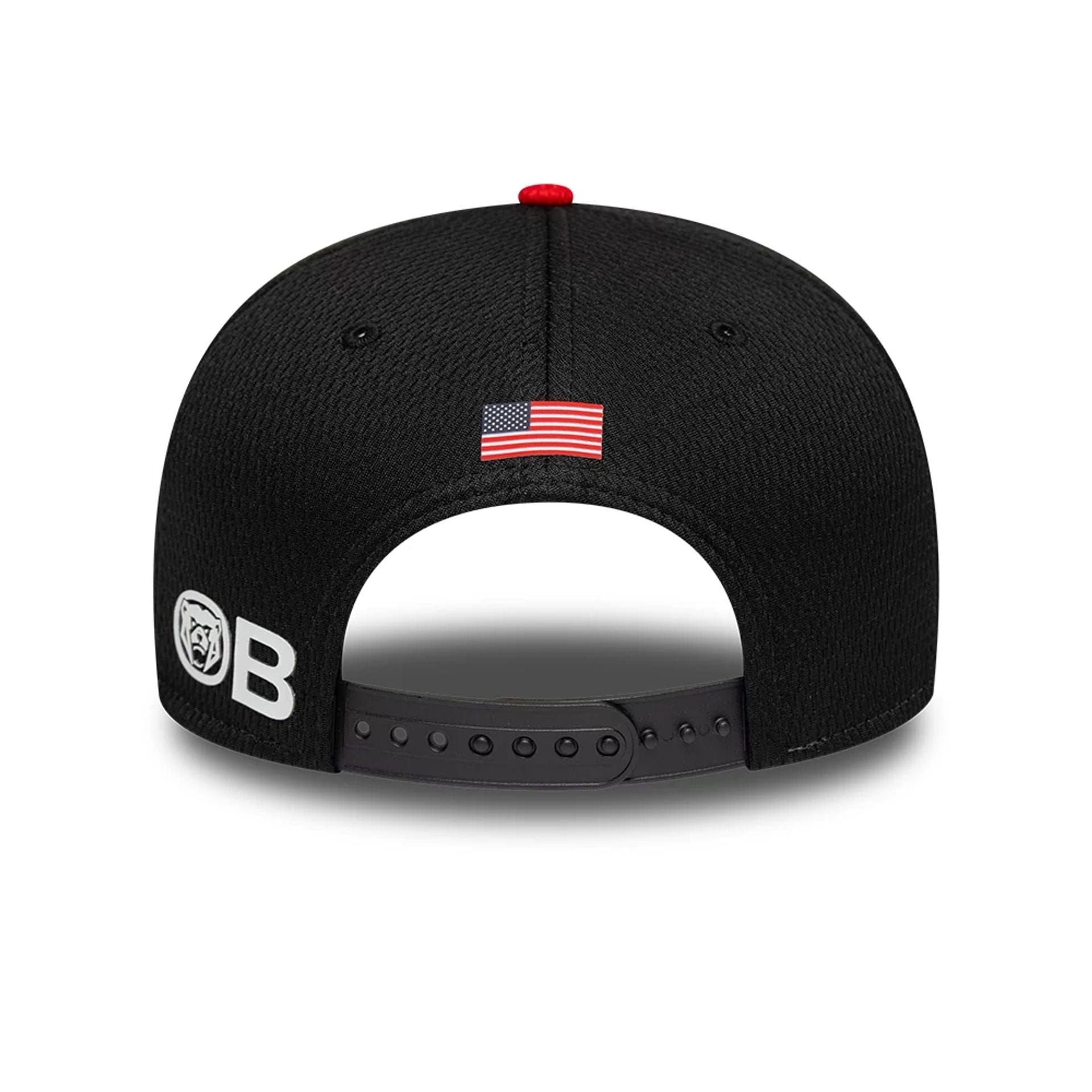 Pictured is this Oliver Bearman TGR Haas F1 9SEVENTY Stretch Snap cap in black. 2