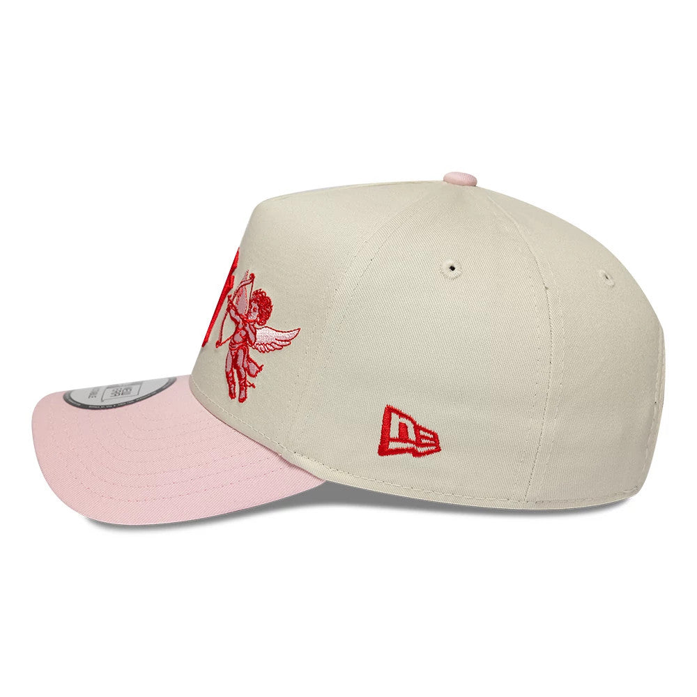 Pictured is this MLB Cherub New York Yankees 9FORTY A-Frame cap in cream & pink. 4