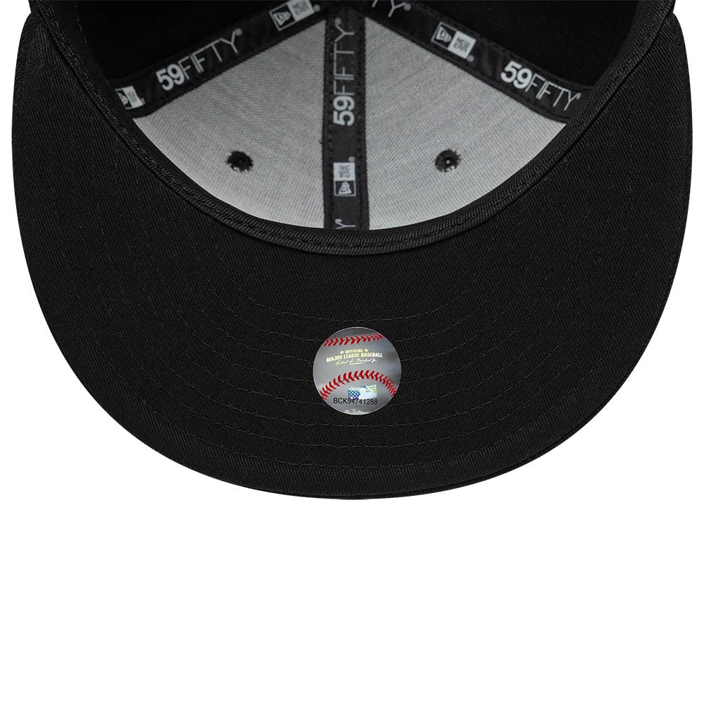 Pictured is this MLB Cherub Chicago White Sox 59FIFTY Fitted cap in black. 7